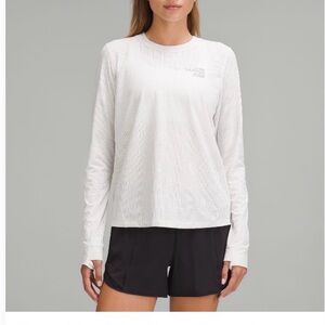 Lululemon Athletica White Long Sleeve Tee
